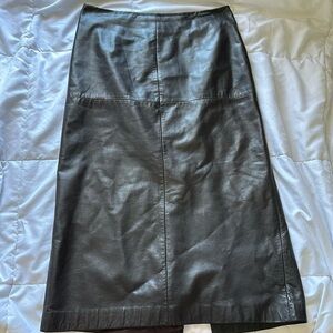 ANN TAYLOR Leather Skirt Petite